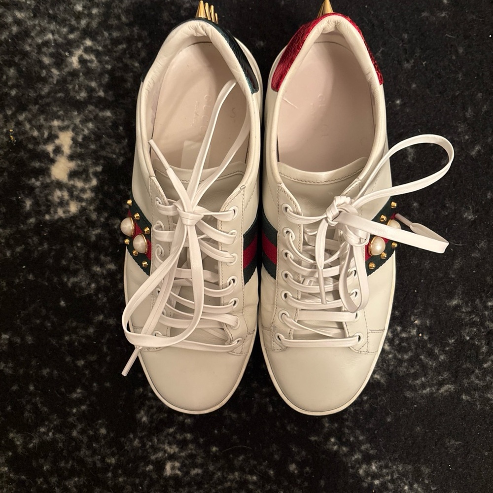 Gucci ace pearl spike sneakers - Picture 4 of 5